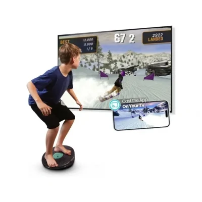 Afbeelding van GoBalance Balance Board Elektrisch Balansbord Balanstrainer voor Evenwichtstraining Wiebelkussen Inclusief Spellen Balanskussen App