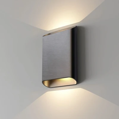 Afbeelding van Artdelight Wandlamp Diaz Gun Metal Led 2 x 6Watt