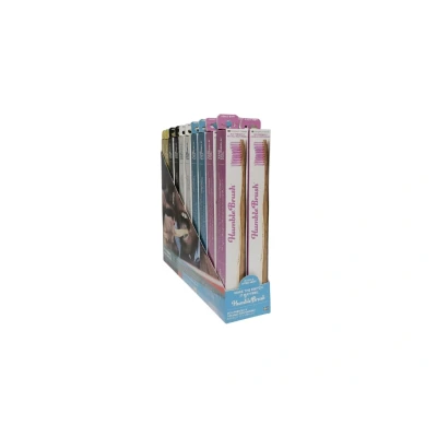 Afbeelding van The Humble Co. Tandenborstels Bamboe Soft Kleuren Mix Display (20st)