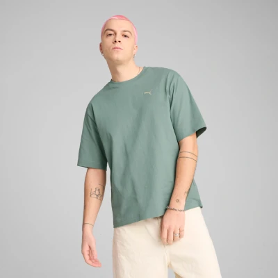 Afbeelding van Puma Wardrobe TEE Tshirt basic, Heren, Maat: XL, Green moon
