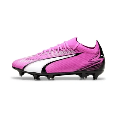 Afbeelding van Puma Ultra Match MXSG Voetbalschoenen met metalen noppen, Heren, Maat: 44, Poison pink/white/black Textiel/ synthetisch