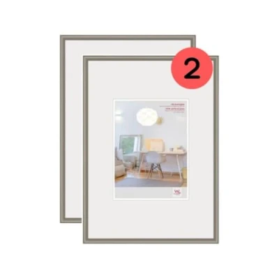 Image de walther design cadre photo acier 29,7 x 42 cm (DIN A3) avec verre d’art double pack, en plastique New Lifestyle KVX342DD