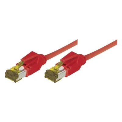 Image de Cordon Patch Rj45 S/ftp cat 6a Lsoh Snagless Rouge 0,30 m