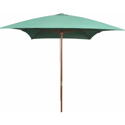 Afbeelding van Parasol met houten paal 200x300 cm groen