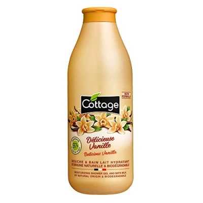 Afbeelding van Cottage Douchebad en vochtmelk heerlijke vanille 97% natuurlijke ingrediënten 1 eenheid 750 ml