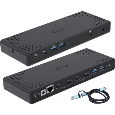 Afbeelding van i tec CADUA4KDOCKPDL2IT laptop dock &amp; poortreplicator Bedraad USB 3.2 Gen 1 (3.1 1) Type C Zwart