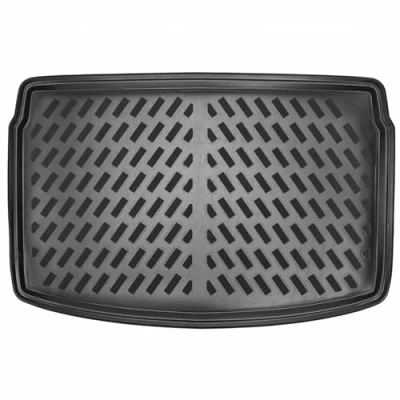 Afbeelding van 3D design kofferbakmat voor VW Polo 6 (VI) vanaf 2017 antislip met 5 cm hoge rand (bovenste laadbodem)