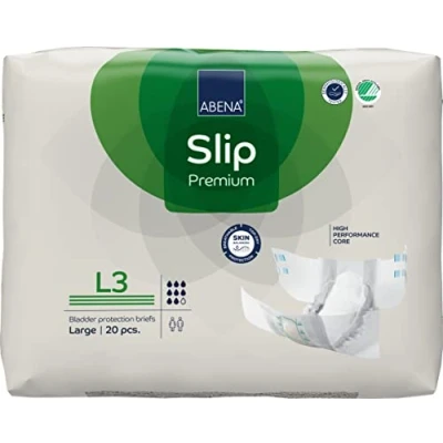Afbeelding van ABENA Incontinentie Slip Premium L3 Eendelig Verband ter Bescherming van Zwaar Urineverlies en (Dunne) Ontlasting Perfecte Aansluiting door Flexibele Sluitstrips 20 Stuks