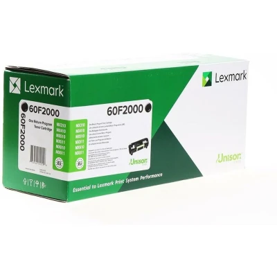 Afbeelding van Lexmark 60F2000 (602) Toner Zwart