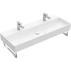 Afbeelding van Villeroy &amp; Boch Memento 2.0 dubbele wastafel wit (120 x 47 cm) 2x 1
