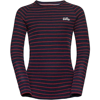Afbeelding van Odlo Kids Active Warm Originals Eco functioneel ondergoed lange mouwen donkere saffier Sundried Tomato