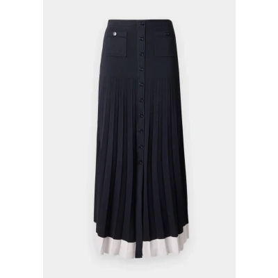 Afbeelding van Sandro dames Maxi rok met plissé in de kleur Donkerblauw, maat: 38