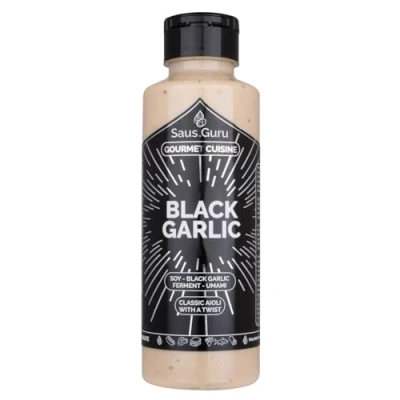 Afbeelding van Saus.Guru Black Garlic Barbecuesaus 500 Ml Wit Accessoires