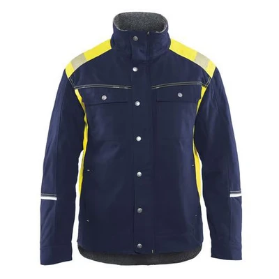 Image de Veste artisan hiver marine/jaune fluorescent