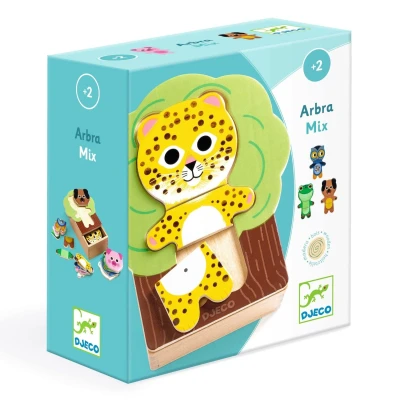 Afbeelding van Djeco puzzel dieren 6x3st