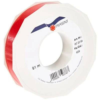 Afbeelding van Präsent C.E. Pattberg America lint, 25 mm x 91 m, rood
