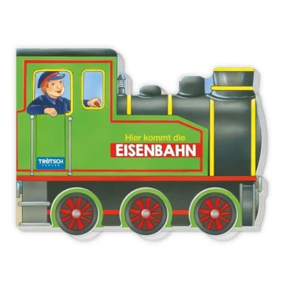 Afbeelding van Trötsch Pappenbuch Räderbuch Hier kommt die Eisenbahn