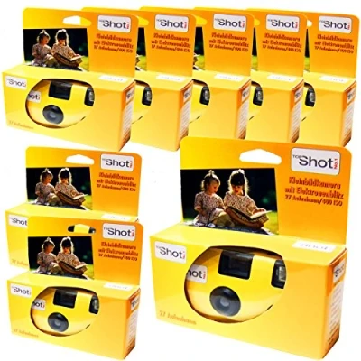 Afbeelding van TopShot 400 wegwerpcamera&#039;s met geïntegreerde flitser (verpakking van 8 camera&#039;s, 27 afbeeldingen)
