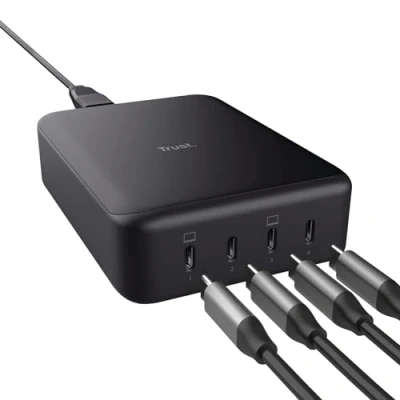 Afbeelding van Trust MAXO USB oplader 240 W Binnen, Thuis Aantal uitgangen: 4 x C bus (Power Delivery) Power Delivery (USB PD)