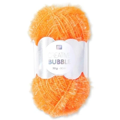 Afbeelding van Frida&#039;s Wollhaus Rico Design Creative Bubble Badgaren voor breien en haken, 50 g, 57 kleuren (048 neon abrikoos)