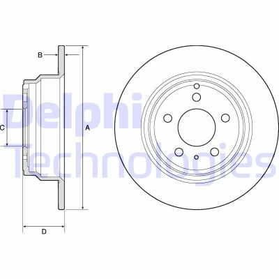 Afbeelding van DELPHI BG2842 Remschijf 295 10 5 volledig Geolied Semi finished Zonder wiellager, ABS sensorring VOLVO: 850 Saloon, V70 I, Estate