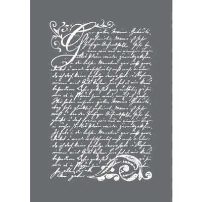 Image de Pochoir de sérigraphie Vintage Poésie A5 Rayher