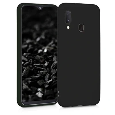 Afbeelding van kwmobile telefoonhoesje geschikt voor Samsung Galaxy A20e Hoesje smartphone Back cover in mat zwart