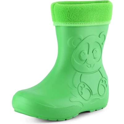 Afbeelding van Ladeheid Kinder Regenlaarzen Thermo Rubberlaarzen Vederlicht EVA LA CA PandaWinter Groen 24/25