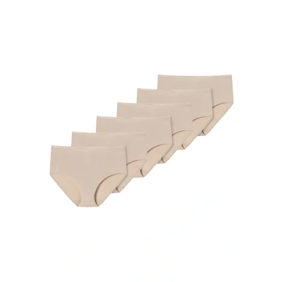 Afbeelding van Schiesser 6 PACK Slip, Dames, Maat: 48, Sand