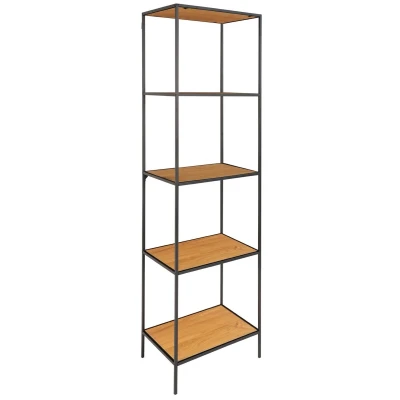 Afbeelding van Jonckheere Collectie Wandrek Vita eik/zwart metaal 5 planken