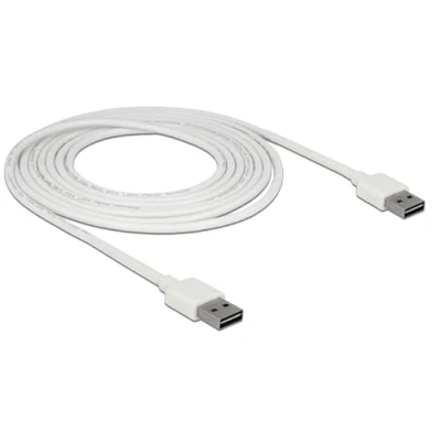 Afbeelding van Easy USB A naar kabel USB2.0 tot 2A / wit 1 meter