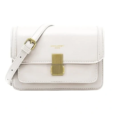 Afbeelding van David Jones Kleine schoudertas voor dames handtas gedragen schouder kunstleer hard PU leer klaptas tas stad avond winkelen telefoon mode elegant modieus chic, Wit., Stijlvol