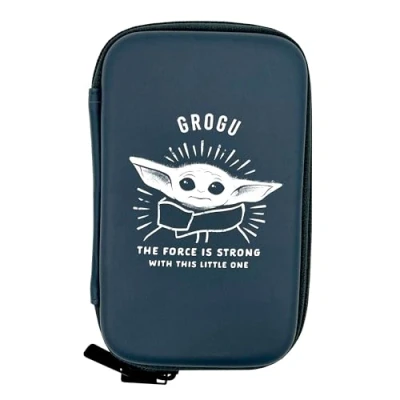 Afbeelding van Wondee Mandalorian Baby Yoda 6,3 cm harde schijf hoes met Grogu Star Wars design, officiële merch geschenken