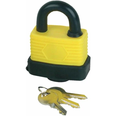 Afbeelding van Bruder Mannesmann Hangslot met 3 sleutels 30 mm messing waterdicht kofferslot