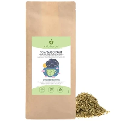 Afbeelding van Duizendblad (500 g), losse thee, duizendblad, gesneden en zacht gedroogd, 100% natuurlijk puur voor de bereiding van kruidenthee, duizendbladthee, infusie
