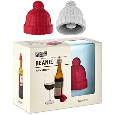 Afbeelding van Monkey Business Beanie Red &amp; Grey Set 2 Pcs