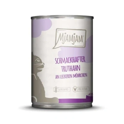 Afbeelding van MjAMjAM Kat Heerlijke maaltijden blik 6x400g Kalkoen &amp; wortelen