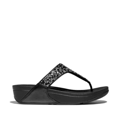 Afbeelding van Fitflop Lulu Crystal Mix dames slipper zwart Maat 39