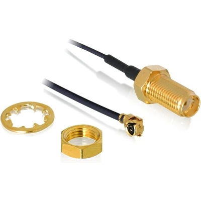 Afbeelding van MHF I (v) SMA kabel Micro Coax (1,37 mm) 50 Ohm / zwart 0,50 meter