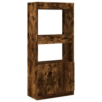 Afbeelding van vidaXL Hoge kast 63x33x140 cm bewerkt hout gerookt eikenkleurig