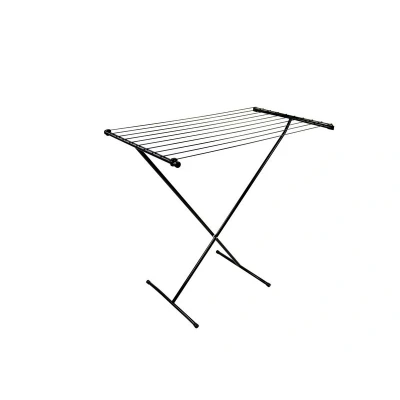 Afbeelding van Bo Camp Droogrek Compact Staal Schaarmodel Zwart 9 Meter