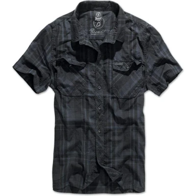 Afbeelding van Brandit Roadstar Overhemd, Heren, Maat: 5XL, Blk/blue