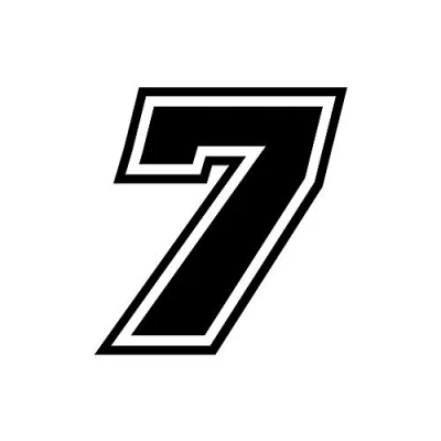 Afbeelding van 4R Quattroerre.it 13377 racenummer 7 Moto GP, zwart, 10 x 9,5 cm