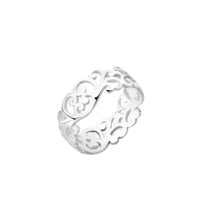 Afbeelding van Elli Ornament CUT OUT Ring, Dames, Maat: 54, Silber