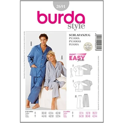 Afbeelding van Burda Naaipatroon 2691 Pyjama in variaties