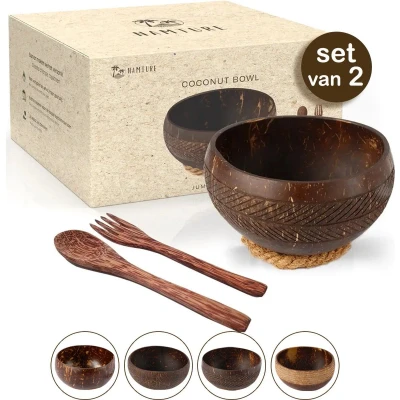 Afbeelding van NAMTURE Kokosnoot Kom Set Jumbo Arrow 2 Pack