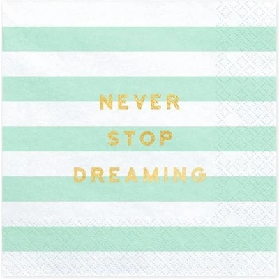 Afbeelding van Partydeco Servetten Yummy Never Stop Dreaming 20 stuks