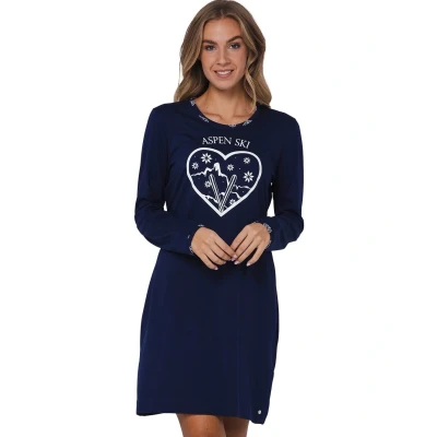 Afbeelding van Rebelle Nachthemd Aspen Ski Katoen Blauw Maat 40