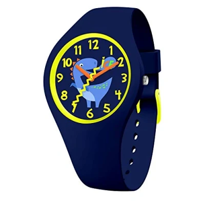Afbeelding van Ice Watch Fantasia Jurassic Blauw jongenshorloge met siliconen armband 017892 (klein), Blauw, riem, Riem