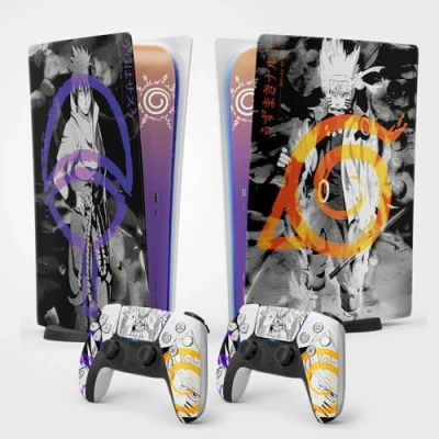 Afbeelding van Sticker PS 5 Hokage Manga, console en controller, digitale standaard editie, Skin (2 controllers)